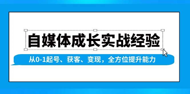 自媒体成长实战经验，从0-1起号、获客、变现，全方位提升能力万项网-开启副业新思路 – 全网首发_高质量创业项目输出万项网